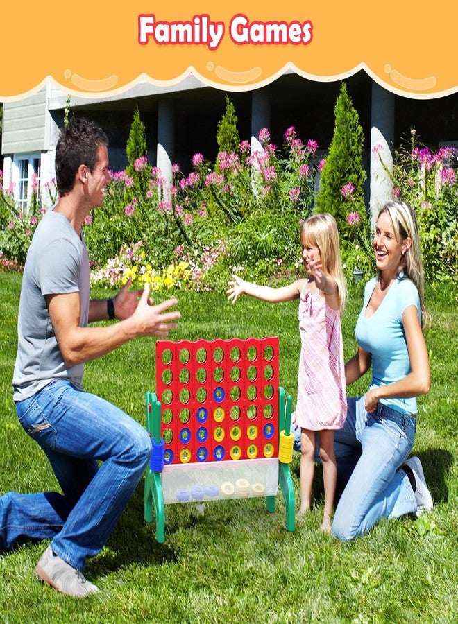Aywewii 1.9 FT Giant 4-to-Score Connect Game Set, Family Games for Kids and Adults, 4-in-A-Row Jumbo Yard Games Large Floor Games, Outdoor Indoor Party Games, Birthday Valentines Day Gifts for Kids - Image 3